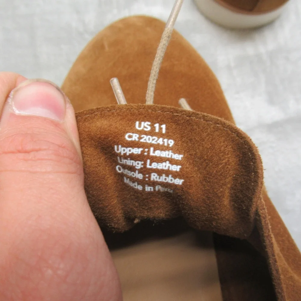 Nisolo Mens Shoes 11 Brown Suede Leather Oxford Lace Up‎ Casual Light $159 NEW